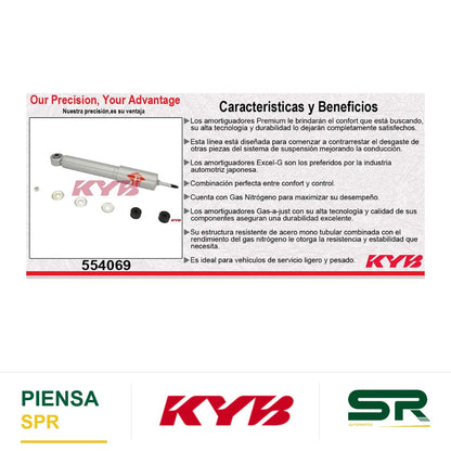 AMORTIGUADOR DELANTERO GAS-A-JUST TOYOTA 4 RUNNER (1986-1995) - PICK-UP 4X4 (1986-1995) - T100 (1993-1998) KYB