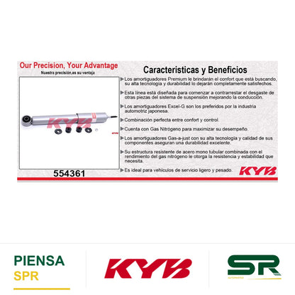 AMORTIGUADOR DELANTERO GAS-A-JUST NISSAN VAN URVAN (2002-2013). KYB