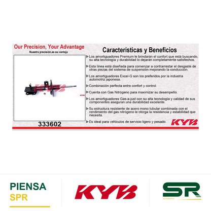 AMORTIGUADOR DELANTERO DERECHO GAS EXCEL-G NISSAN SENTRA EXC MODELO SE-R SPEC V (2007-2010) KYB