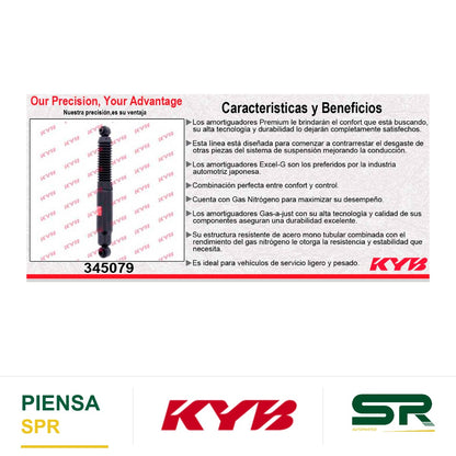 AMORTIGUADOR TRASERO GAS EXCEL-G PEUGEOT EXPERT VAN L4 2.0 TDI 9 PASAJEROS (2018-2019). KYB