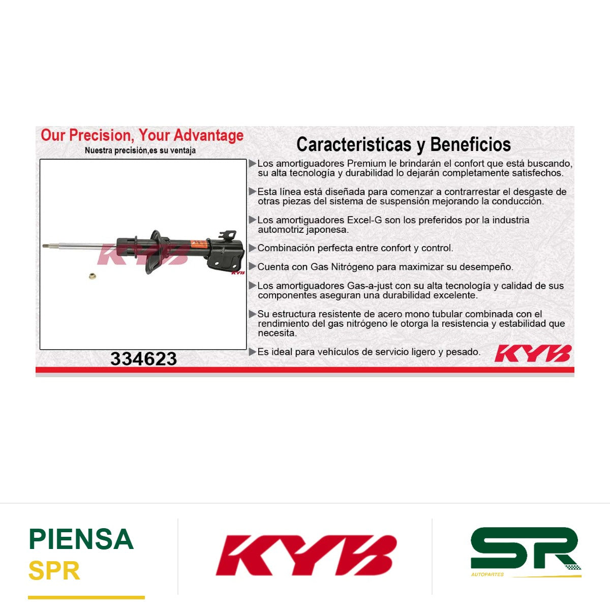 AMORTIGUADOR TRASERO DERECHO GAS EXCEL-G LAND ROVER FREELANDER (2002-2006) KYB