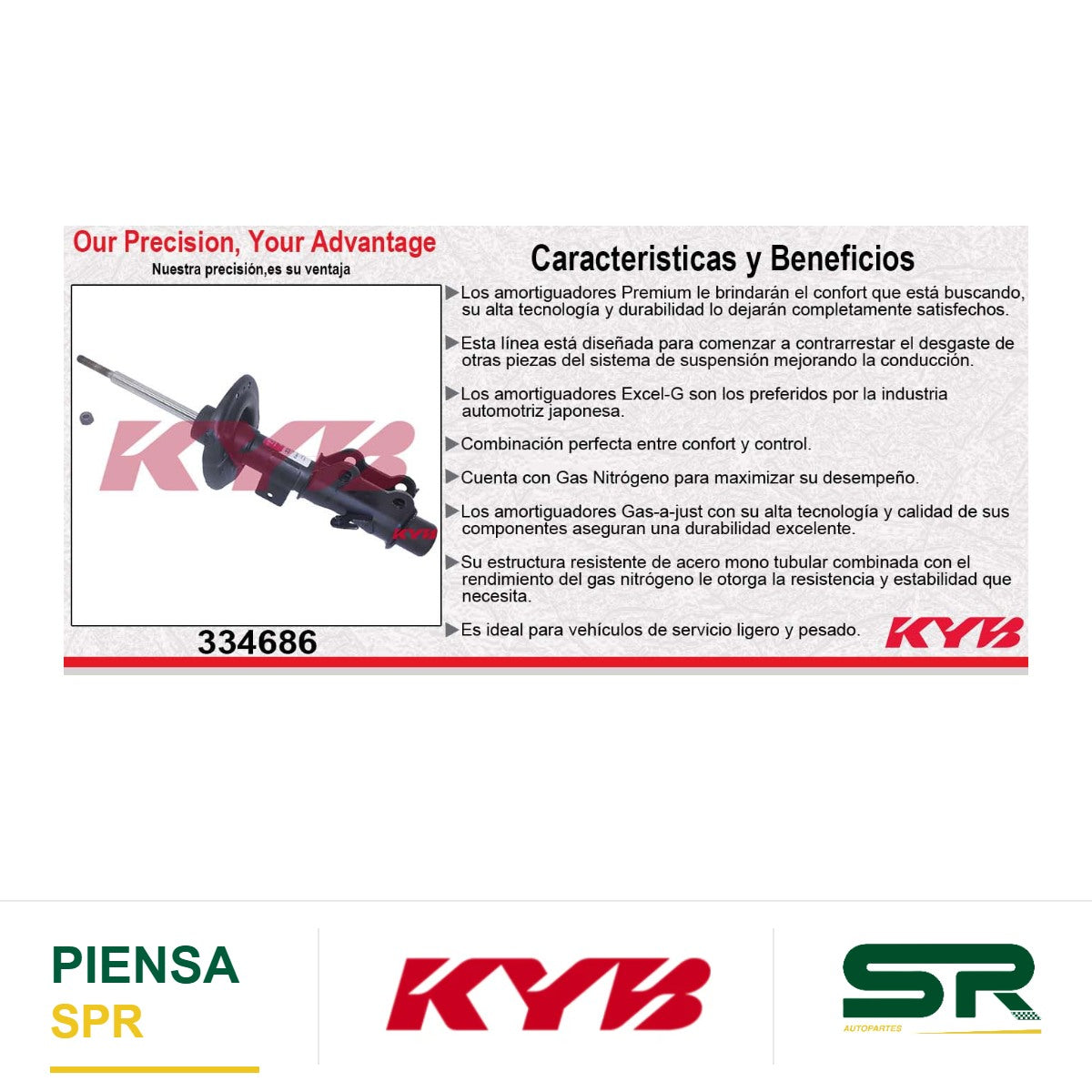 AMORTIGUADOR DELANTERO DERECHO GAS EXCEL-G CHEV. CAMARO (2010-2012) KYB