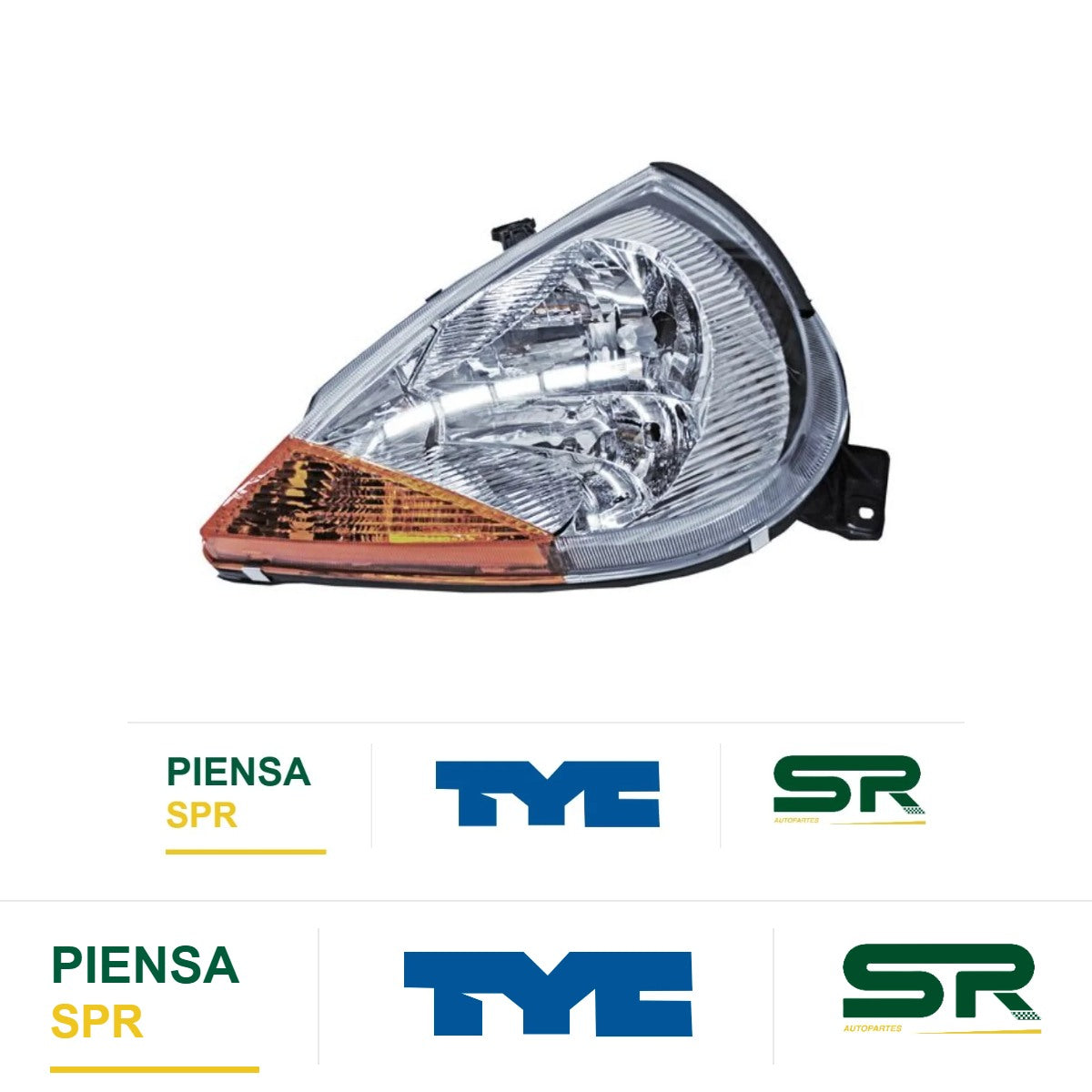 FARO IZQUIERDO CON CUARTO LATERAL KA CUARTO AMBAR 2001 2008 TYC 20 5322 G5 6B