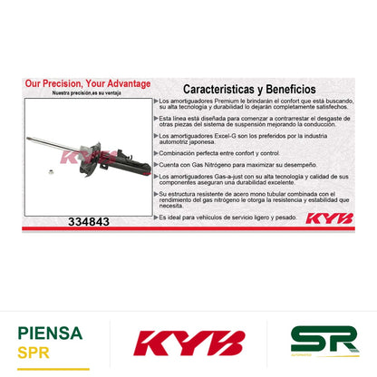 AMORTIGUADOR DELANTERO IZQUIERDO GAS EXCEL-G VOLVO S-40 EXC. 4WD (2005-2010) - VOLVO C-30 (2008-2010) - C70 (2006-2013) KYB