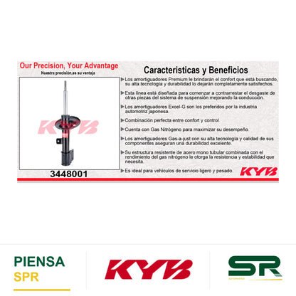 AMORTIGUADOR TRASERO GAS EXCEL-G PEUGEOT 3008 TODOS (2018-2022) - PEUGEOT 5008 TODOS (2018-2021). KYB