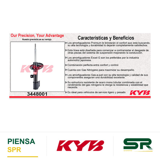 AMORTIGUADOR TRASERO GAS EXCEL-G PEUGEOT 3008 TODOS (2018-2022) - PEUGEOT 5008 TODOS (2018-2021). KYB