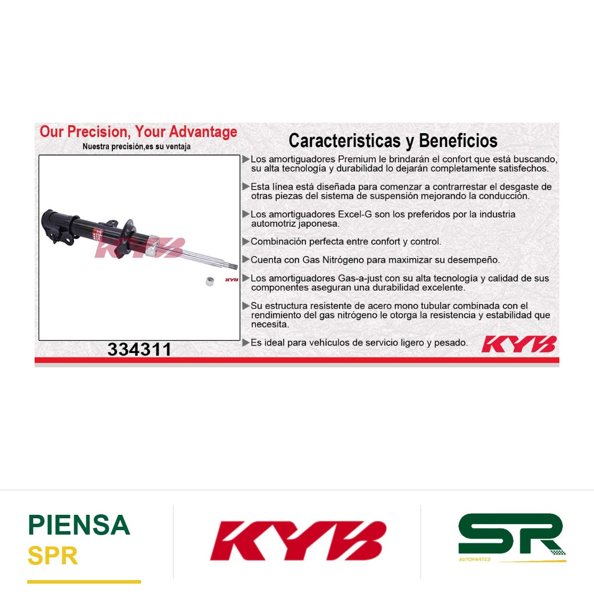 AMORTIGUADOR TRASERO IZQUIERDO GAS EXCEL-G TOYOTA MR2 SPYD (2000-2005) KYB