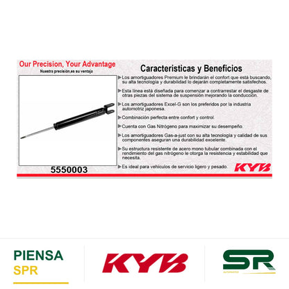 AMORTIGUADOR TRASERO GAS-A-JUST FORD EDGE RIN 19 (2015-2023). KYB