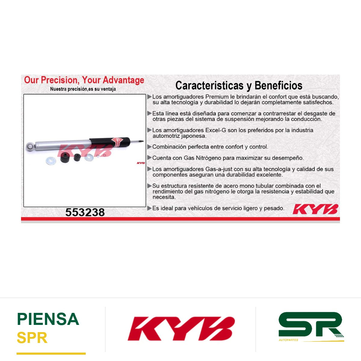 AMORTIGUADOR TRASERO GAS-A-JUST MERCEDES BENZ CLAS CLK (1998-2002) KYB