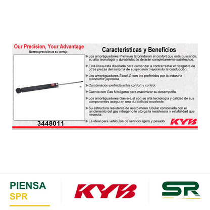 AMORTIGUADOR TRASERO GAS EXCEL-G AUDI A4 L4 2.0 (2013-2016). KYB