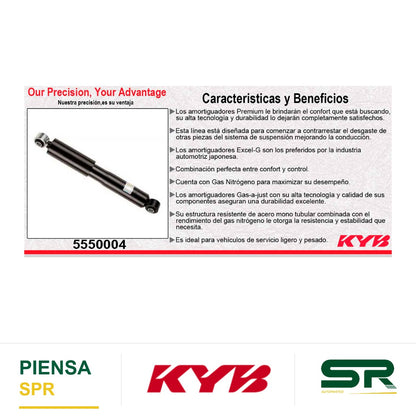 AMORTIGUADOR TRASERO GAS-A-JUST PEUGEOT MANAGER V6 3.0 TURBODIESEL (2009-2012). KYB