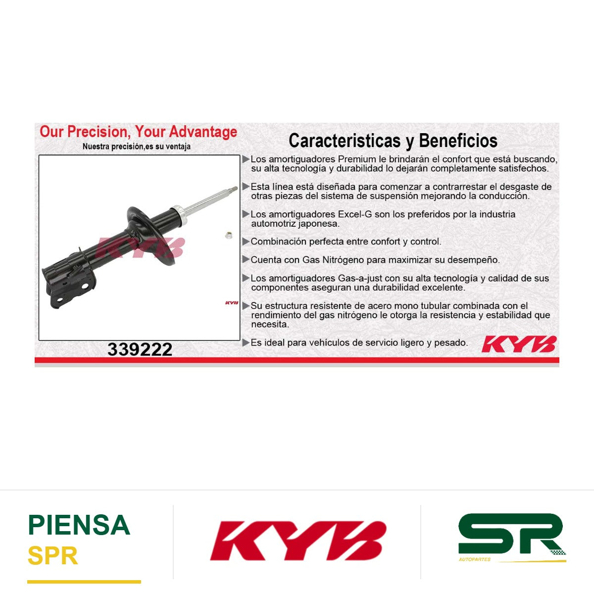 AMORTIGUADOR DELANTERO DERECHO GAS EXCEL-G SUBARU LEGACY AWD (2010-2012) KYB