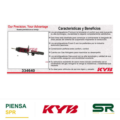 AMORTIGUADOR DELANTERO DERECHO GAS EXCEL-G FORD. FIVE HUNDRED 2WD (2005-2007) - MERCURY. MONTEGO (2005-2007) KYB