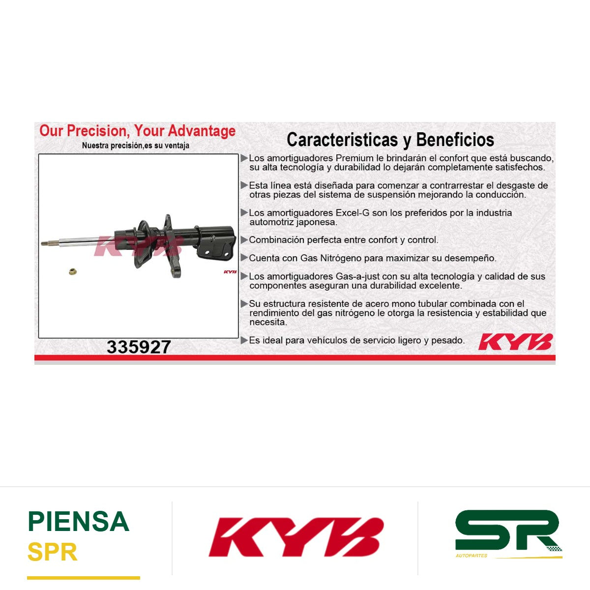 AMORTIGUADOR DELANTERO IZQUIERDO GAS EXCEL-G LAND ROVER. FREELANDER (2002-2006) KYB