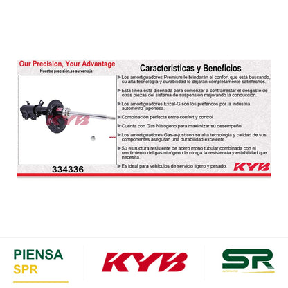AMORTIGUADOR DELANTERO DERECHO GAS EXCEL-G NISSAN ALTIMA (2002-2006) - MAXIMA (2004-2008). KYB