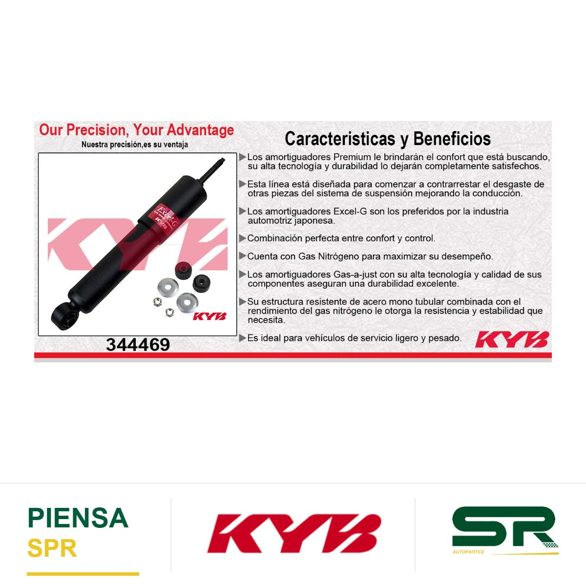 AMORTIGUADOR DELANTERO GAS EXCEL-G CHEV CHEVY LUV 4X2 (1980-2006) - NISSAN. DELANTERAIER 4X2 Y 4X4 (1998-2002) - 720 1981-1986 - D21 1986-1994 - PICKUP 1995-1997. KYB