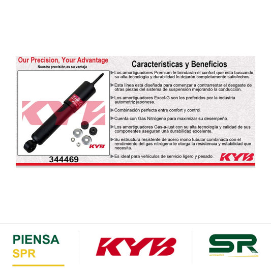 AMORTIGUADOR DELANTERO GAS EXCEL-G CHEV CHEVY LUV 4X2 (1980-2006) - NISSAN. DELANTERAIER 4X2 Y 4X4 (1998-2002) - 720 1981-1986 - D21 1986-1994 - PICKUP 1995-1997. KYB