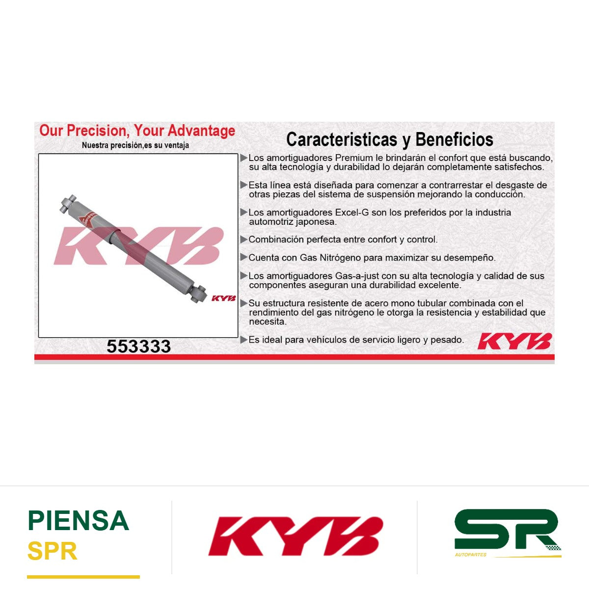 AMORTIGUADOR TRASERO GAS-A-JUST CHRYS PT CRUISER (2001-2010) KYB