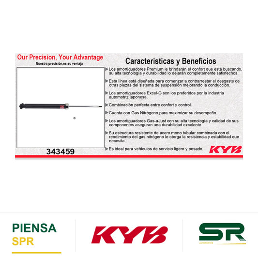 AMORTIGUADOR TRASERO GAS EXCEL-G CHEV SONIC (2012-2020). KYB