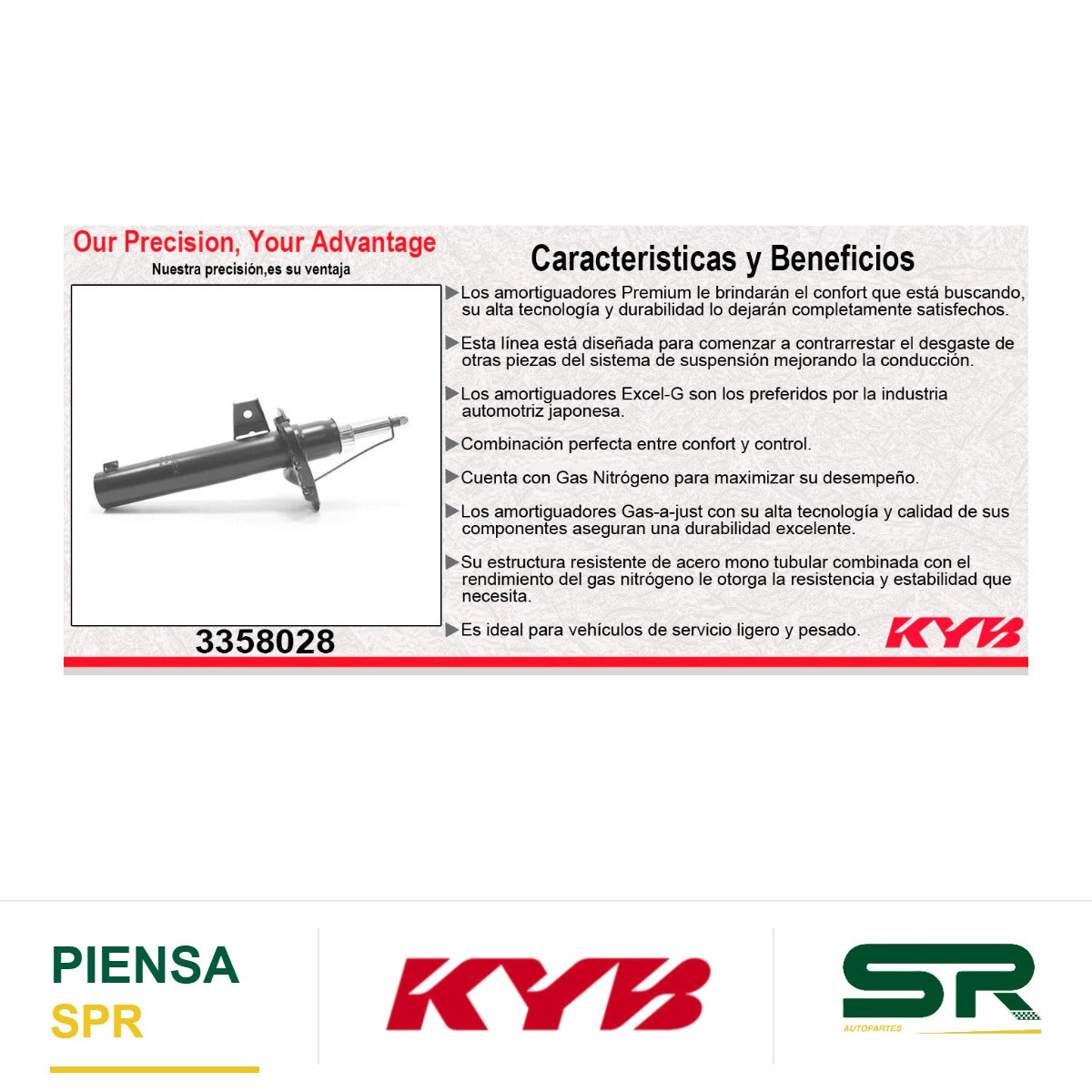 AMORTIGUADOR DELANTERO GAS EXCEL-G SEAT ATECA L4 1.4T EXC. CUPRA (KH7) (2017-2020). KYB