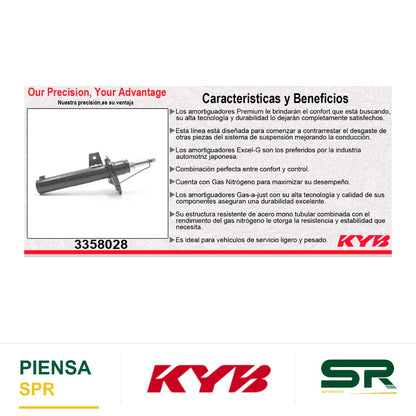 AMORTIGUADOR DELANTERO GAS EXCEL-G SEAT ATECA L4 1.4T EXC. CUPRA (KH7) (2017-2020). KYB