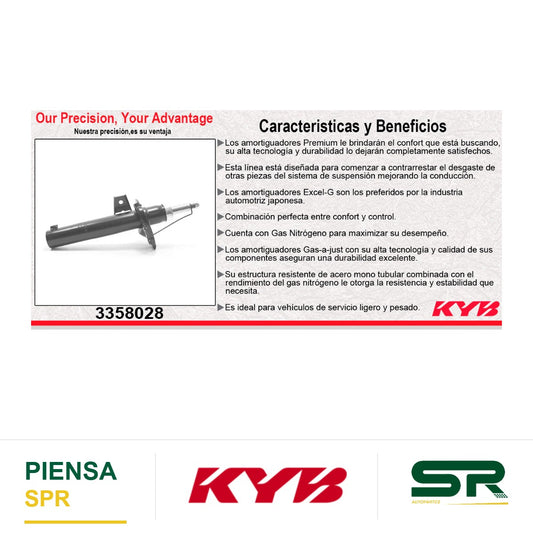 AMORTIGUADOR DELANTERO GAS EXCEL-G SEAT ATECA L4 1.4T EXC. CUPRA (KH7) (2017-2020). KYB