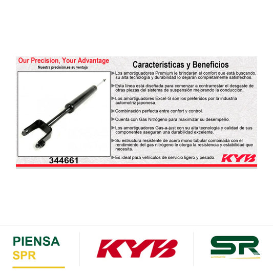 AMORTIGUADOR TRASERO GAS EXCEL-G DODGE DART (2013-2016). KYB