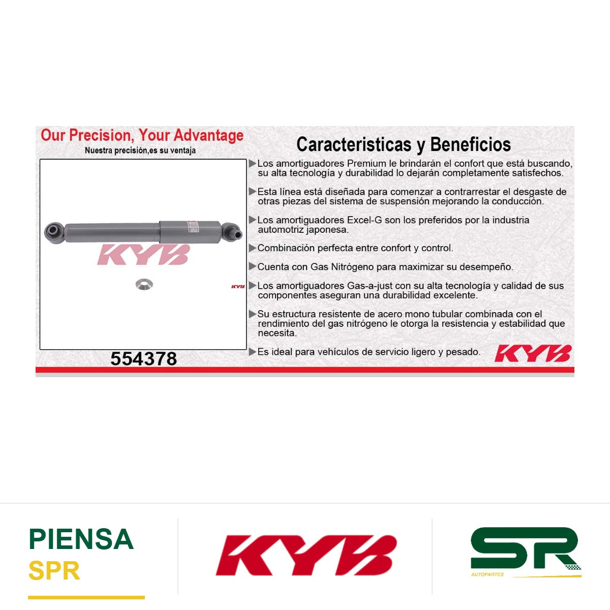 AMORTIGUADOR TRASERO GAS-A-JUST CHEV GMC ACADIA (2007-2011) - BUICK. ENCLAVE (2010-2011) KYB