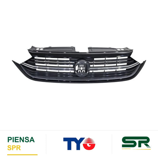 PARRILLA CON MOLDURA CENTRAL CON MOLDURA SUPERIOR CROMADA NEGRA VOLKSWAGEN JETTA 2022-2024 TYG