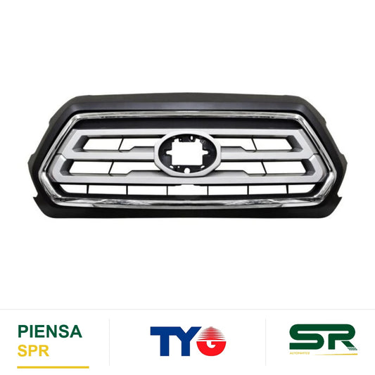 PARRILLA CROMADA NEGRA PLATA TOYOTA TACOMA 2020-2022 CENT C / FILO TYG