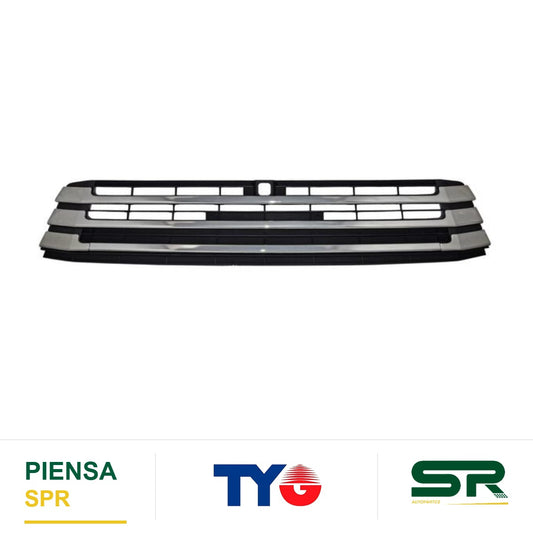 PARRILLA CON HOYO PARA CÁMARA CON MOLDURA CROMADA CENTRAL TOYOTA HIGHLANDER 2017-2019 TYG