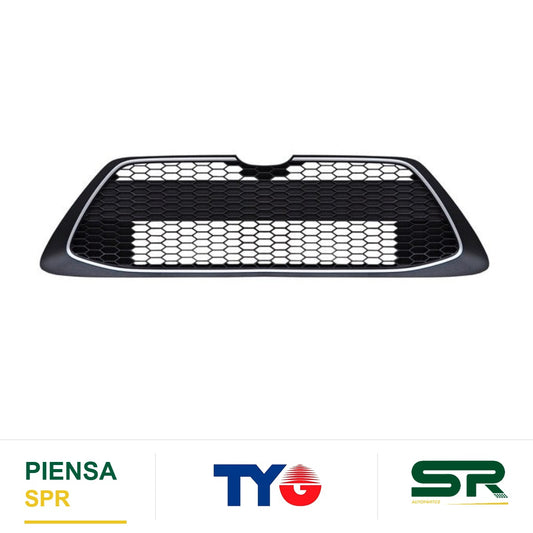 PARRILLA CROMADA CENTRAL TOYOTA COROLLA 2020-2023 LE FILO S / HOYO P / TIRON 723M TYG