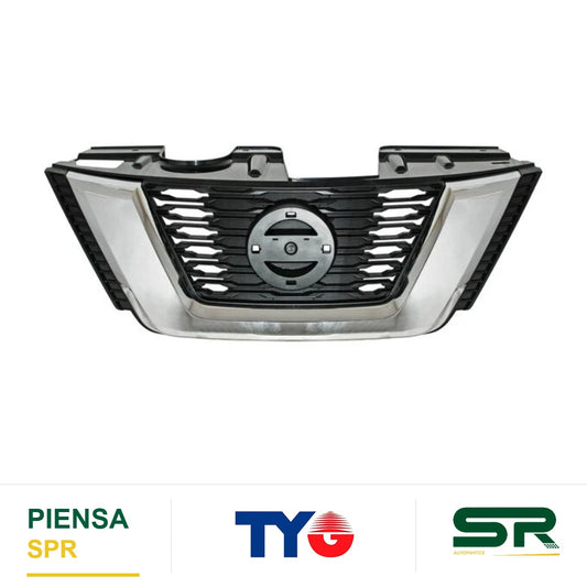 PARRILLA CON HOYO PARA CÁMARA CON MOLDURA CROMADA NISSAN X-TRAIL 2018-2022 / ROGUE 2018-2020 TYG
