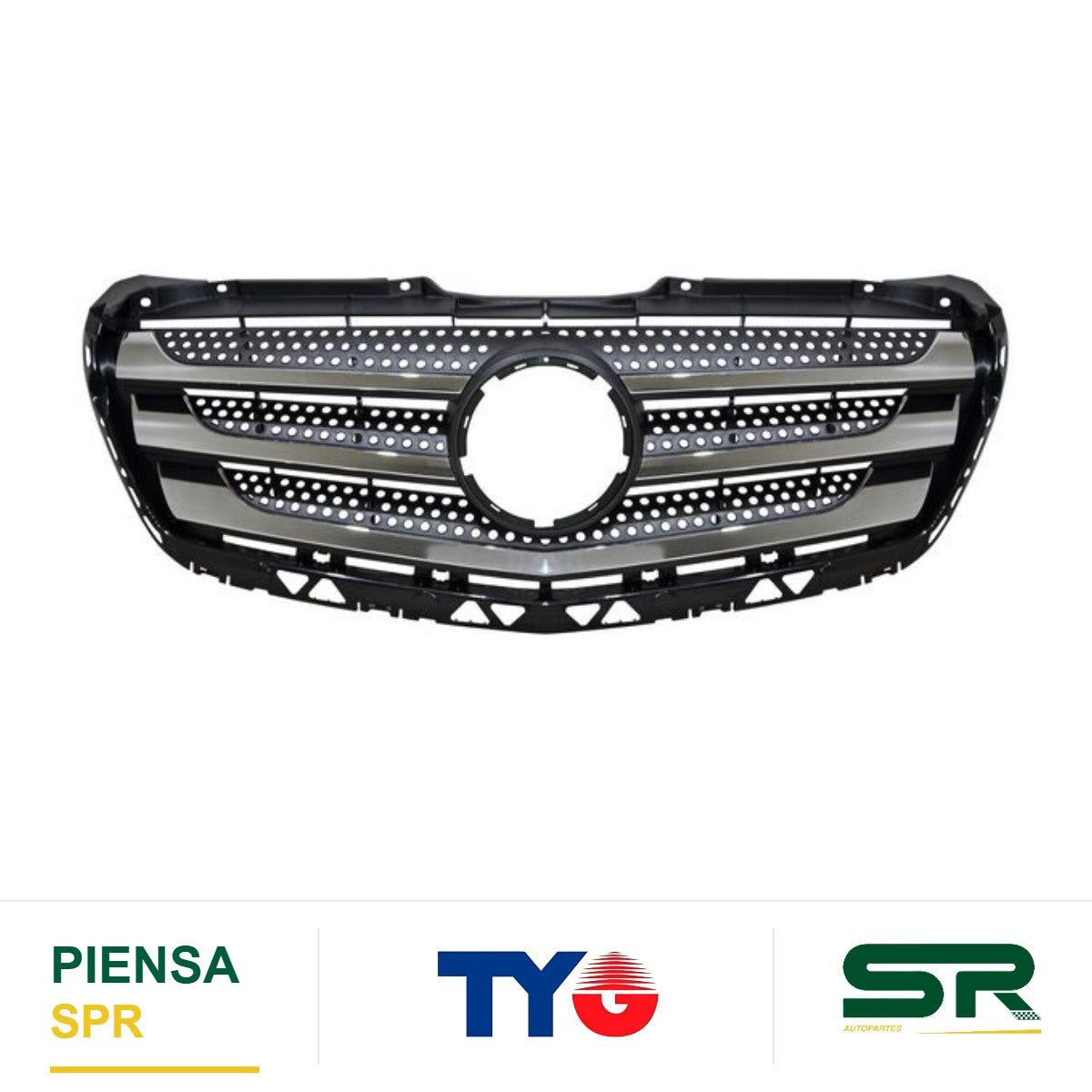 PARRILLA SIN MOLDURA CROMADA NEGRA MERCEDES-BENZ MBENZ SPRINTER 2014-2018 TYG