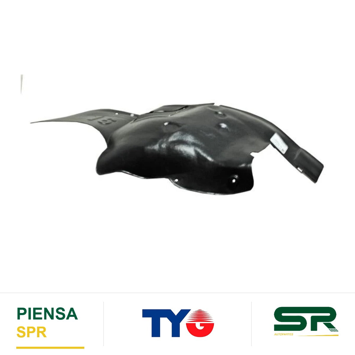 TOLVA SALPICADERA DERECHA DELANTERA PLÁSTICO SECCIÓN PEUGEOT 206 2001-2009 TYG