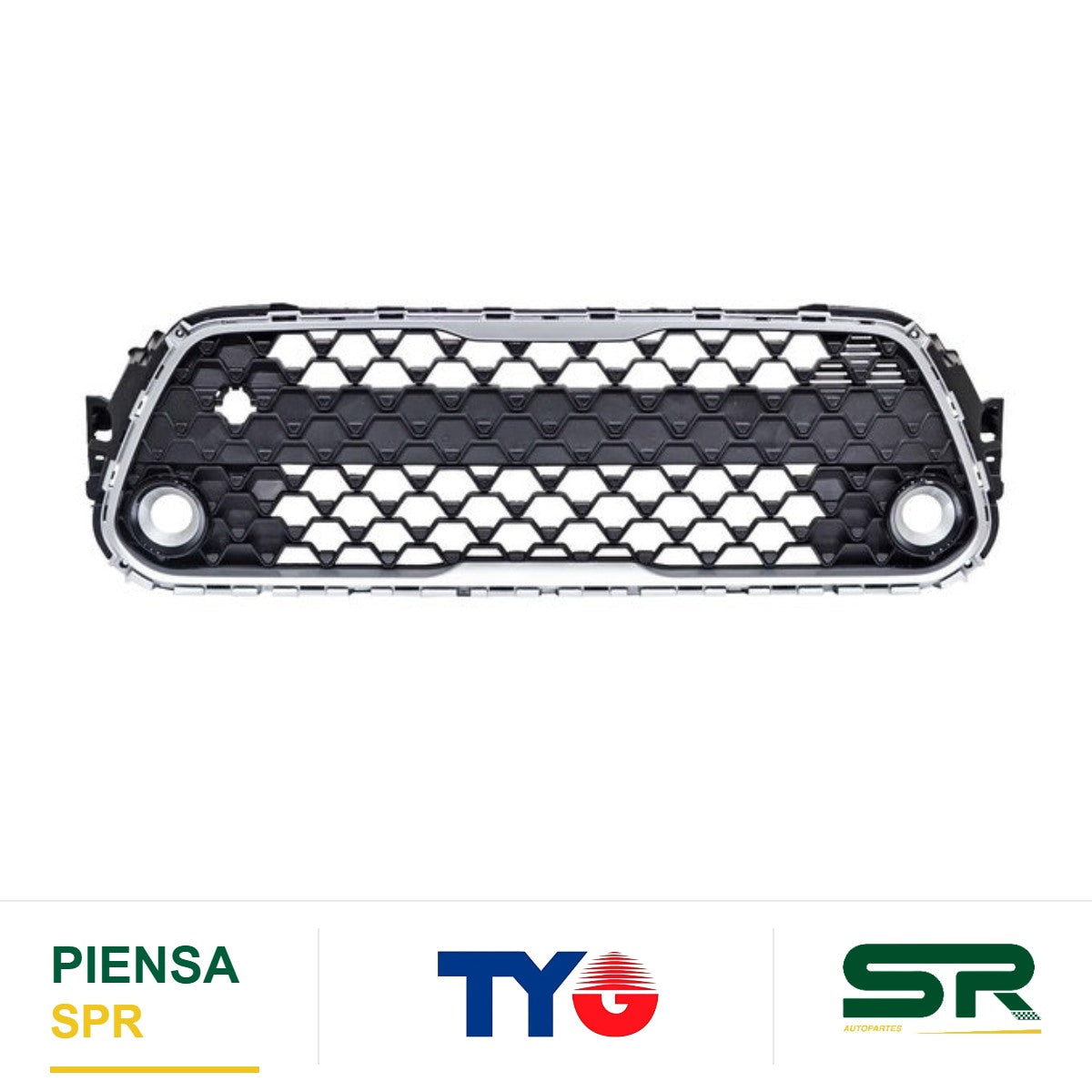 PARRILLA CENTRAL PARA FARO DE NIEBLA CON MOLDURA PLATA KIA SOUL 2020-2022 TYG