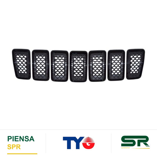 PARRILLA CON MOLDURA NEGRA JEEP CHEROKEE 2019-2020 JGO 7 PZAS TYG