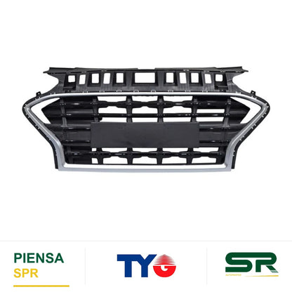 PARRILLA CENTRAL DE FASCIA CON MOLDURA PLATA 5 PUERTAS HYUNDAI GRAND I10 2021-2023 TYG