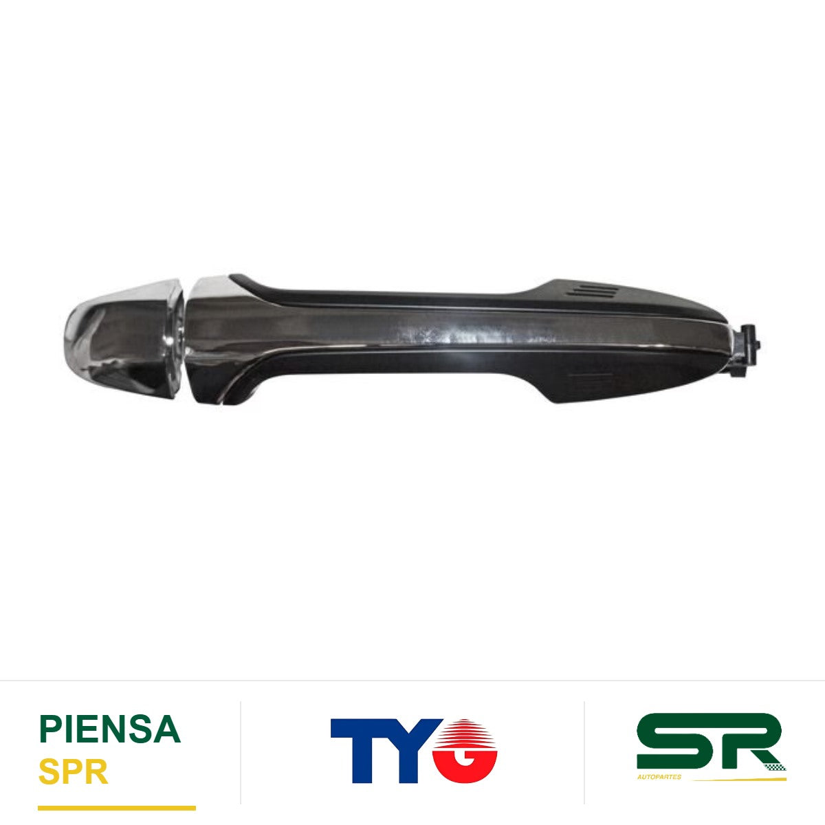 MANIJA EXTERIOR DELANTERA DERECHA SIN HOYO NEGRA CROMADA TOYOTA TACOMA 2016-2017 / PARA LLAVE TYG