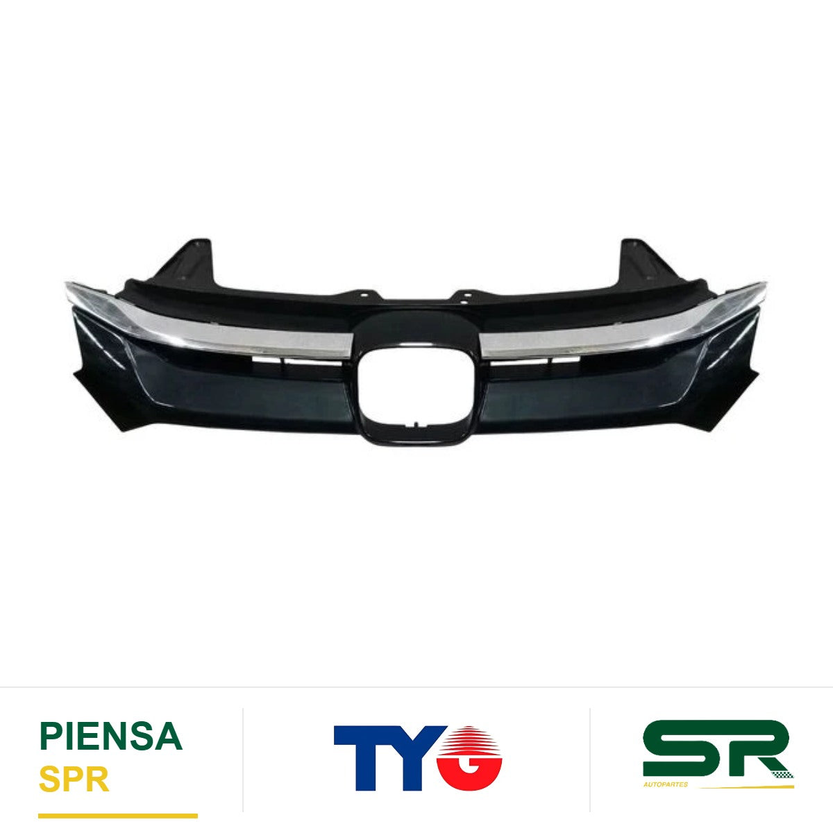PARRILLA SUPERIOR CON MOLDURA CROMADA NEGRA HONDA CR-V 2015-2016 TYG