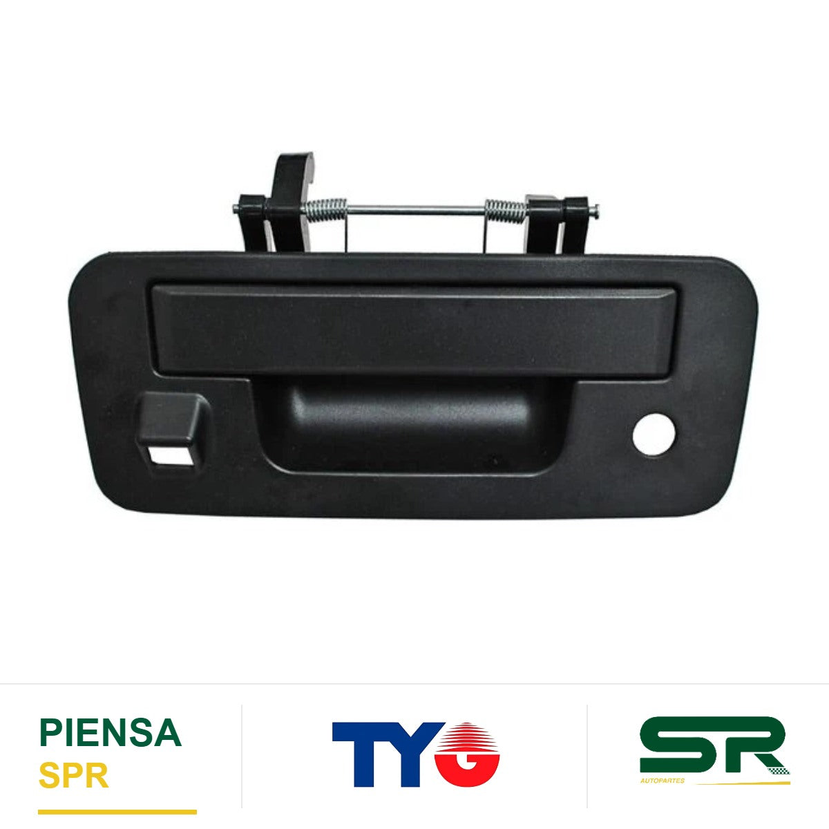 MANIJA TAPA CAJA CON HOYO PARA CÁMARA PLÁSTICO NISSAN TITAN 2013-2015 CORRUGADA COMPLETA TYG