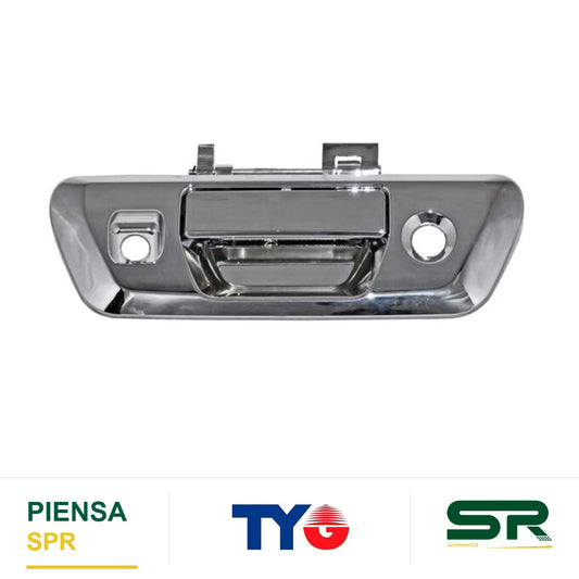 MANIJA CON HOYO PARA CÁMARA CROMADA NISSAN TAPA CAJA NISSAN PICKUP NP-300 / FRONTIER 2016-2025 TYG