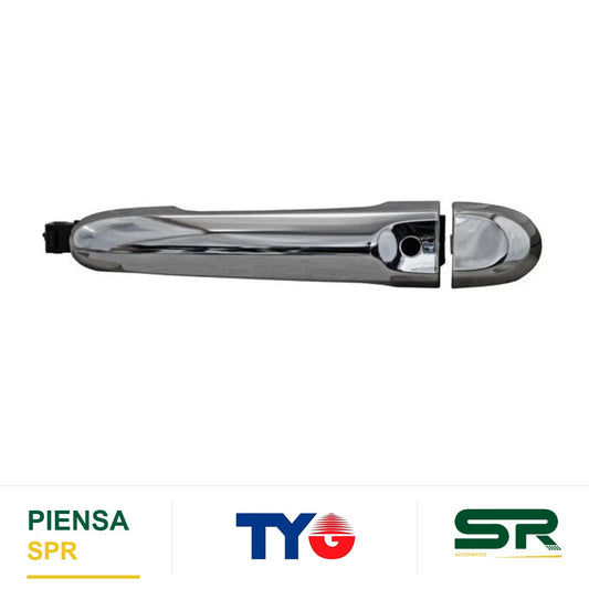 MANIJA EXTERIOR DELANTERA DERECHA SIN HOYO CROMADA NISSAN VERSA 2012-2019 / V-DRIVE 2020-2025 / MARCH 2012-2025 P / LLAVE TYG