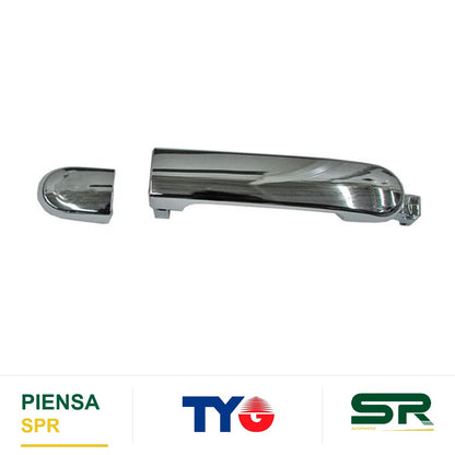 MANIJA EXTERIOR DELANTERA DERECHA SIN HOYO CROMADA PLÁSTICO NISSAN TIIDA 2006-2017 PARA LLAVE / TRAS TYG