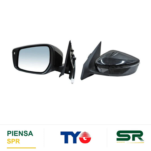 ESPEJO IZQUIERDO 5 PINES CON DIRECCIONAL PARA PINTAR ELÉCTRICO NISSAN VERSA 2015-2019 / V-DRIVE 2020-2023 TYG