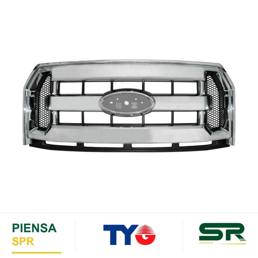 PARRILLA CROMADA FORD PU 2015-2017 F-150 / 250 3 LINEAS TYG
