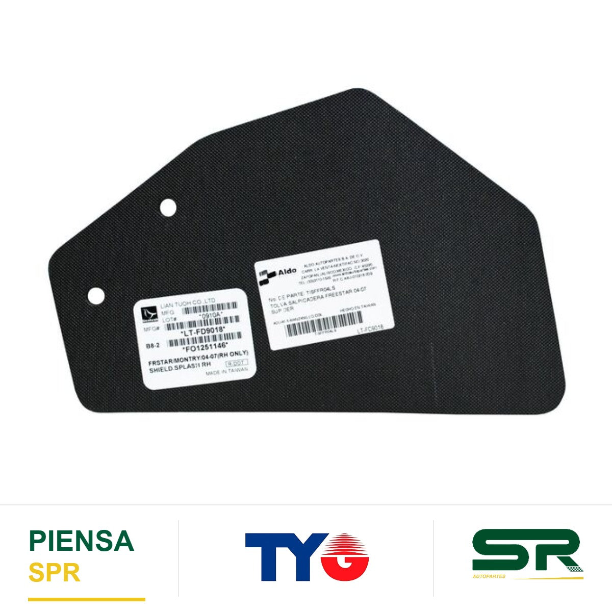 TOLVA SALPICADERA DERECHA SUPERIOR FORD FREESTAR 2004-2007 TYG