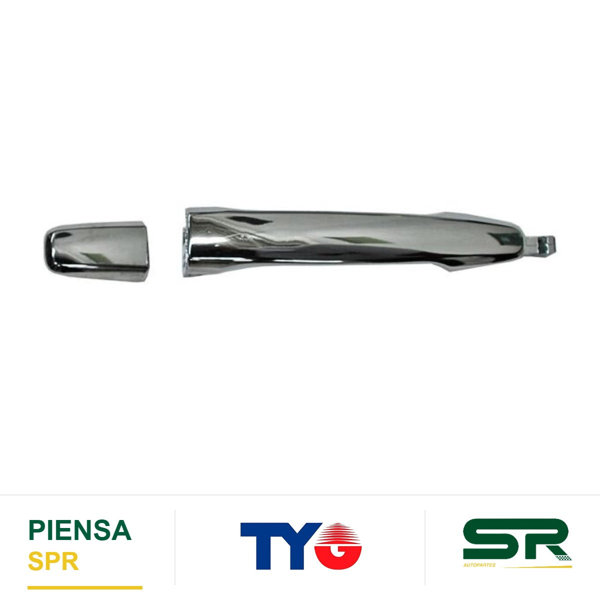 MANIJA EXTERIOR DELANTERA DERECHA SIN HOYO PLÁSTICO MITSUBISHI LANCER 2008-2016 CROMADA PARA LLAVE TYG