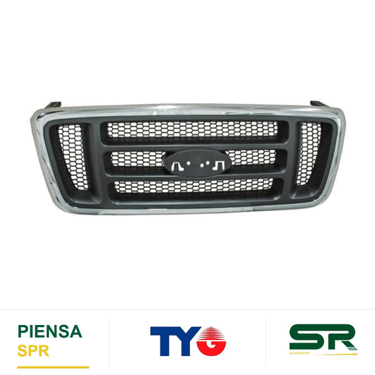 PARRILLA CROMADA FORD PU 2004-2008 XL LOBO PANAL NEGRO 730 TYG