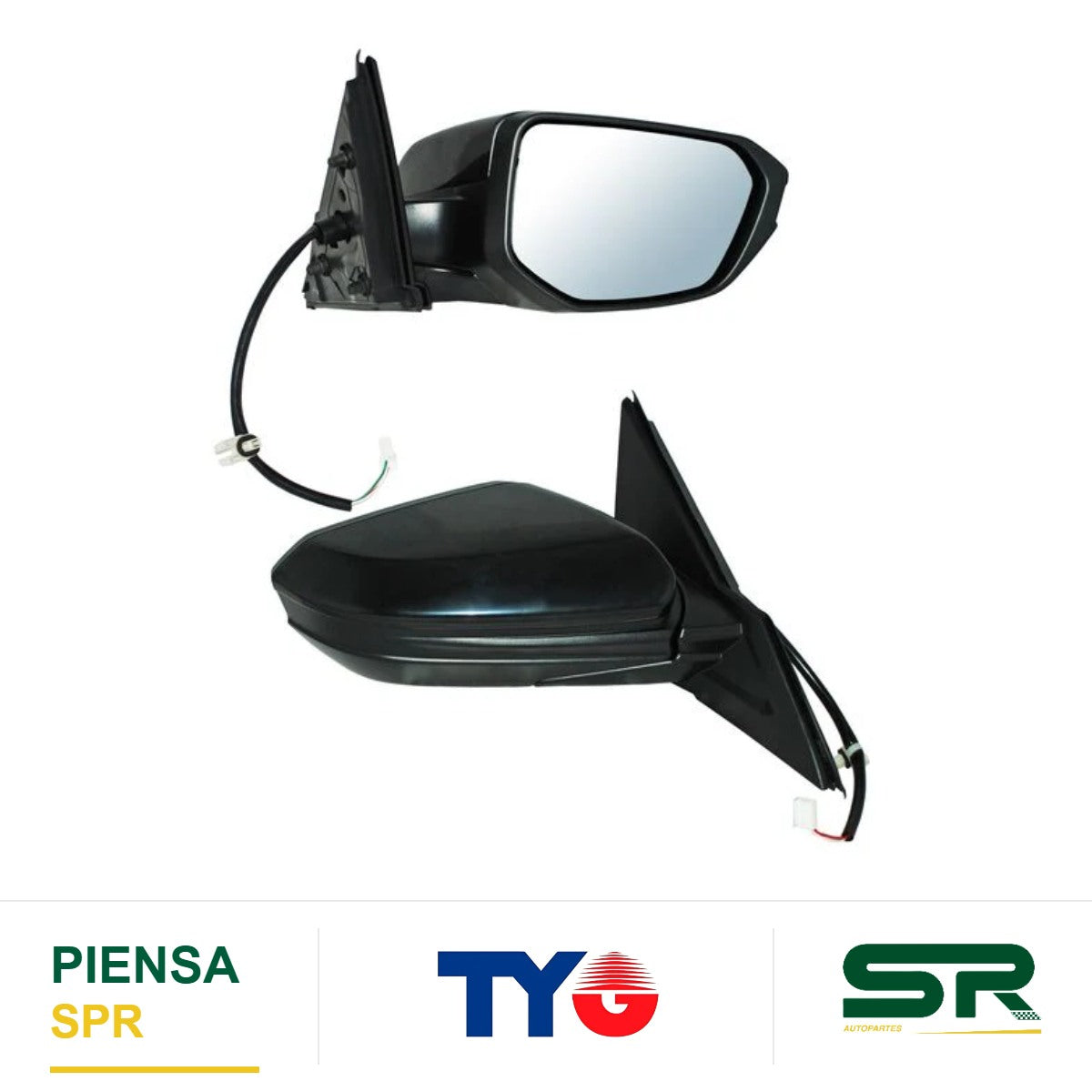ESPEJO DERECHO 3 PINES PARA PINTAR ELÉCTRICO HONDA CIVIC 2016-2021 TYG